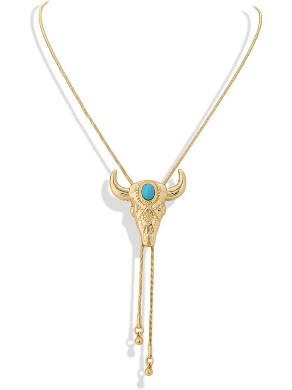 Stylish Gold Lariat Y Necklace for Women - Western Cowgirl Inspired Jewelry